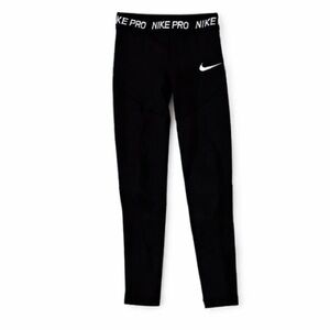 Nike Pro Girls Black Leggings XS